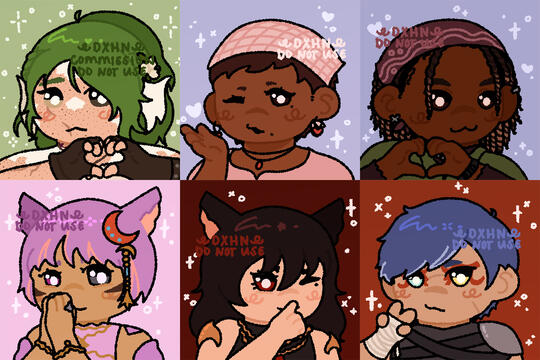 icon portrait commission batch/samples